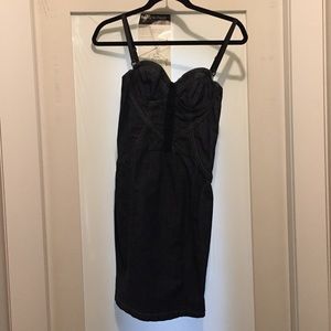 GUESS bustier pencil denim dress size 1